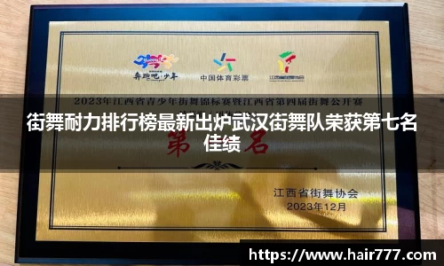 街舞耐力排行榜最新出炉武汉街舞队荣获第七名佳绩